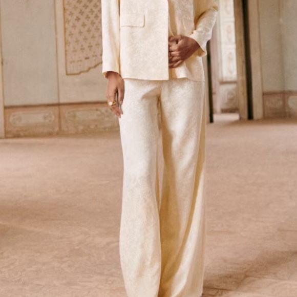 SEZANE Tymo Pants Ecru NWT - Picture 2 of 8